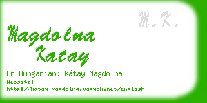 magdolna katay business card