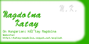 magdolna katay business card